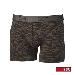 Set boxer camouflage elas. band zw/kaki m SALE